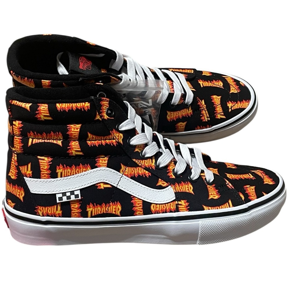 Vans Vans Sk8-Hi Thrasher Allover Logo Black, Men’s Size 9, Brand New in‎ Box